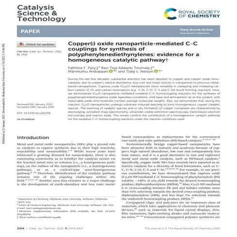 Synthesis and Characterization of Copper Oxide Nanoparticles and its ...
