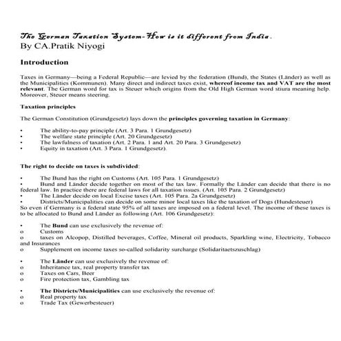 German Taxation