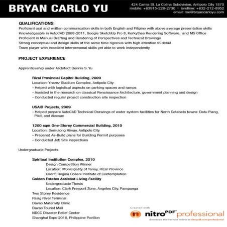 Fresh Grad Portfolio