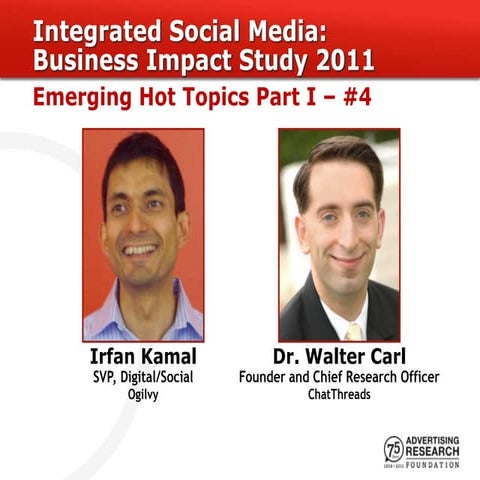 Integrated Social Media:Business Impact Study 2011