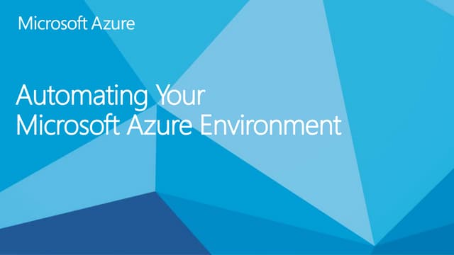 Automating Your Microsoft Azure Environment (DevLink 2014)