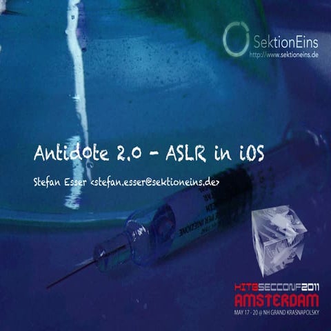 Antid0te 2.0 – ASLR in iOS