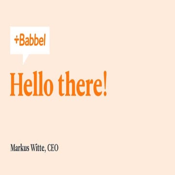 Babbel - NOAH16 London