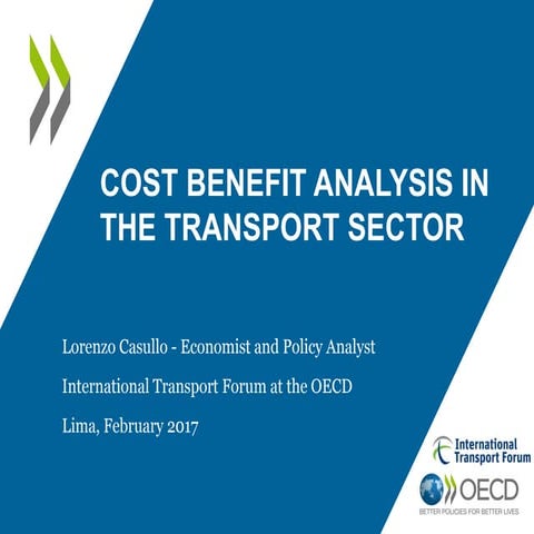 Cost-benefit analysis in the transport sector