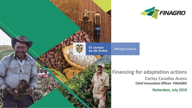 Financing for adaptation actions