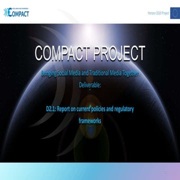 Report on current policies and regulatory frameworks