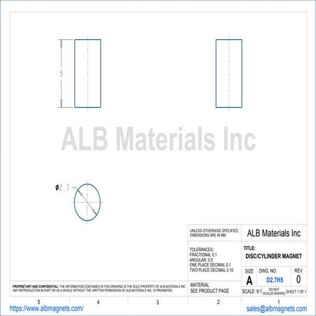 D2.7x5mm disc magnets