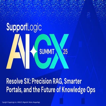 Resolve SX: Precision RAG, Smarter Portals, and the Future of Knowledge ...