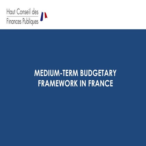 Medium-Term Budgetary Framework in France - François Monier, France