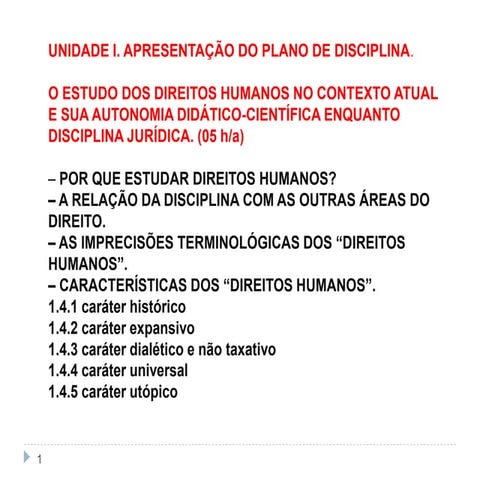 Faceli - Direito - 2° Período - Curso de Direitos Humanos - 01