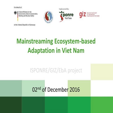 NAP Training Viet Nam - Mainstreaming Ecosystem-Based Adaptation in Viet Nam