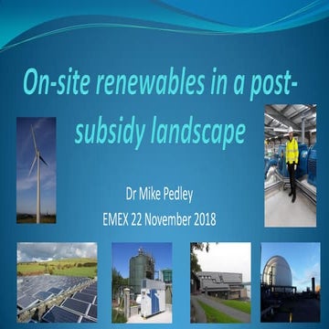 On-Site Renewables in a Post-Subsidy Landscape