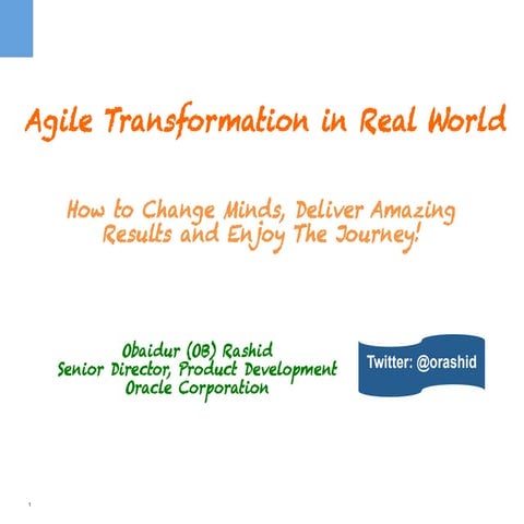 JDD2014: Agile transformation - how to change minds, deliver amazing results ...