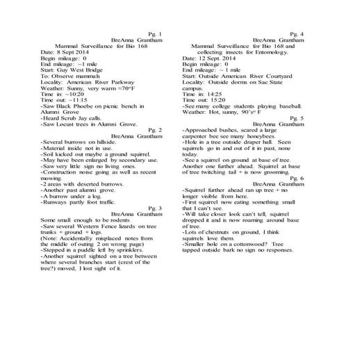 field notes | PDF