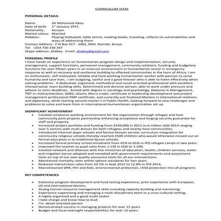 CV Ali Abey | DOC
