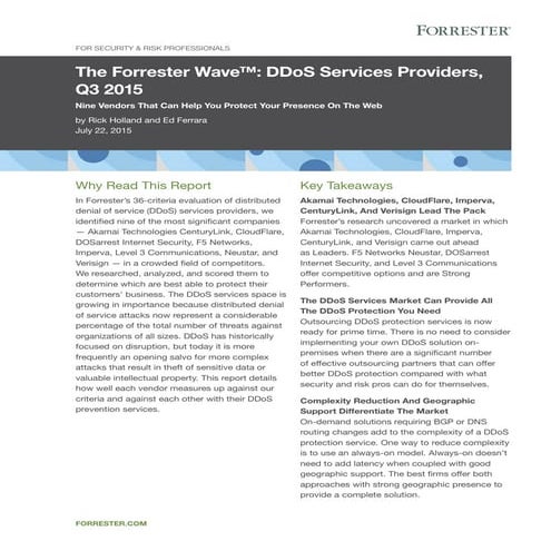 The_Forrester_Wave_DDoS_S 2015Q3.PDF