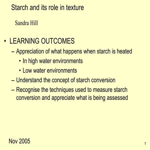 Starch conversion, gelatinization, processing | PPT