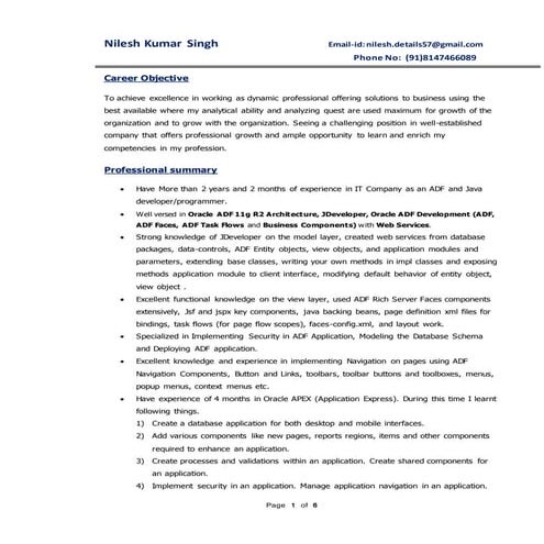 Resume--Nilesh kumar singh