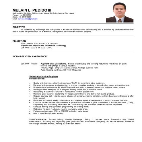 Melvin L. Pedido III_CV url