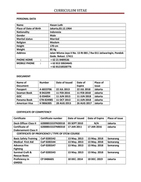 UPDATE CV | DOCX