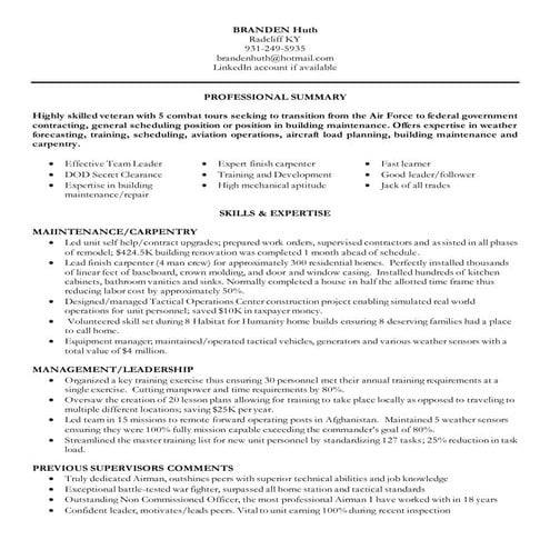 Latest Comprehensive Resume | DOC