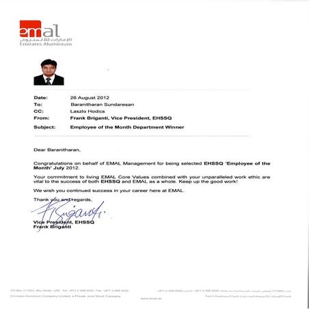 12-EHSSQ Employee of the Month Winner-July 2012