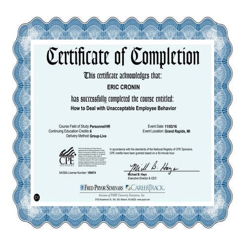 Unacceptable Employee Behavior