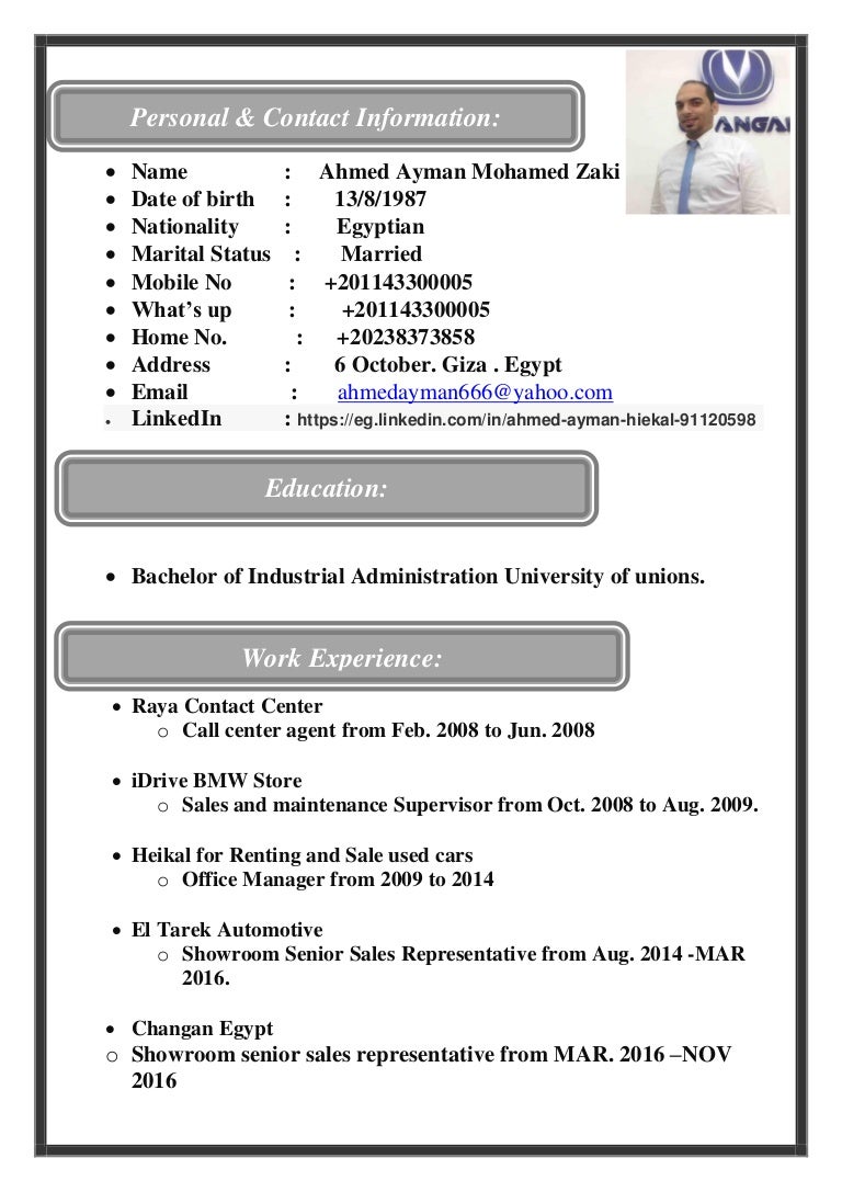 Ahmed Ayman Cv Pdf