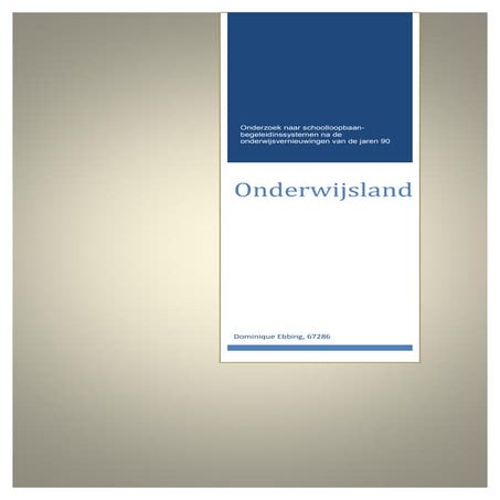 Studiekeuzeconferentie 2018: Loopbaandossier, plusdocument en ...