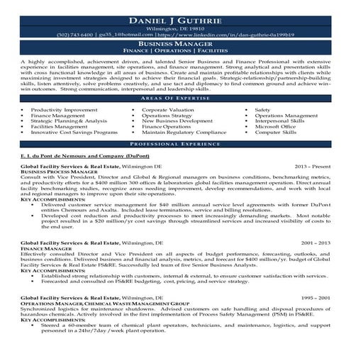 Hm 2017 resume | DOCX