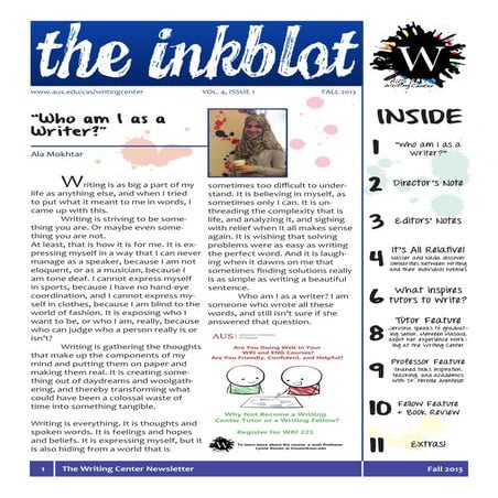 The Inkblot Fall 2013