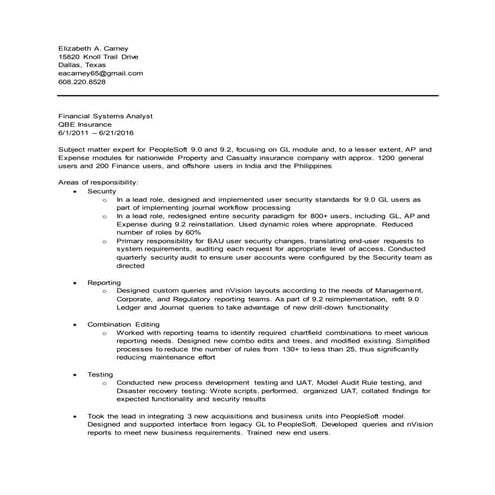 Carney resume