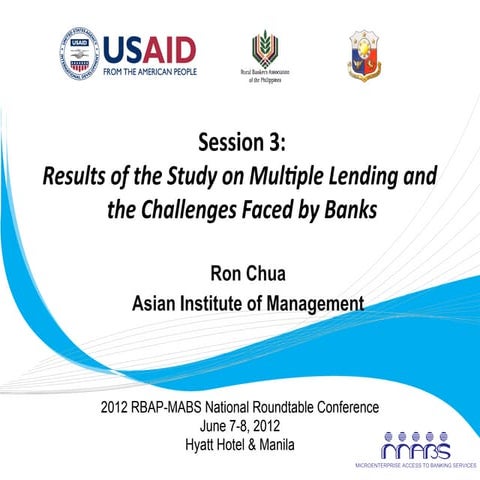 Results of the Study on Multiple Lending and the Challenges Faced by Banks