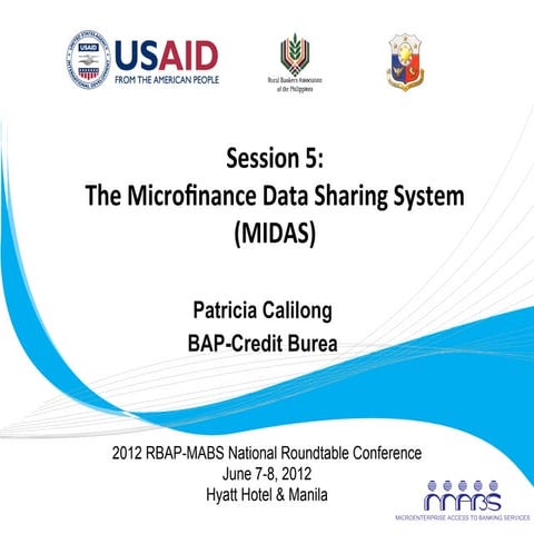 The Microfinance Data Sharing System (MiDAS)