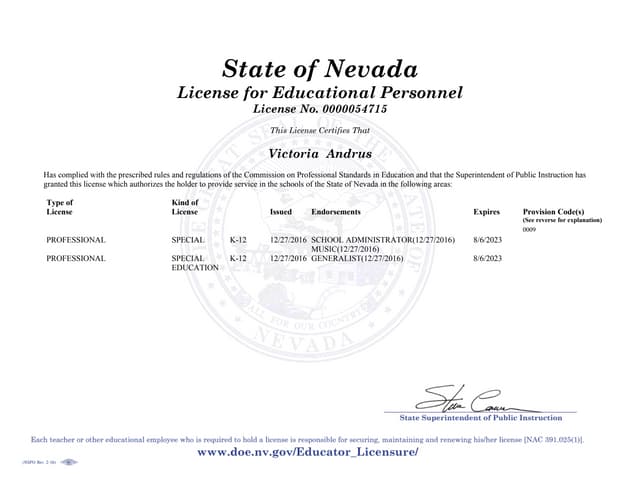 Nevada License | PDF