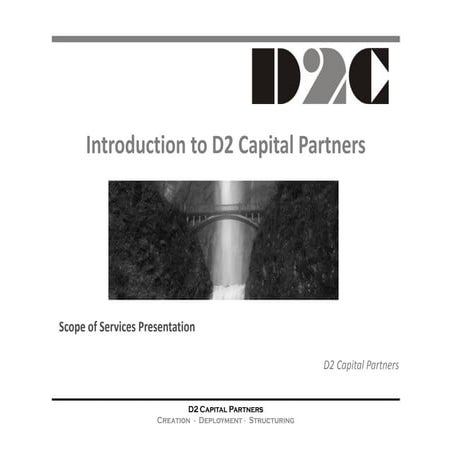 D2 Capital Partners General Intro To Scope Of Services Pdf