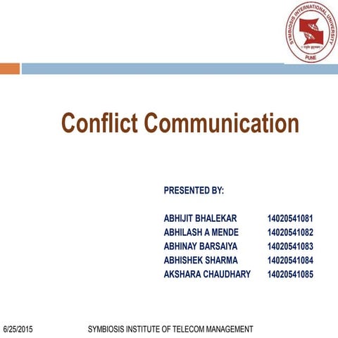 ABC ppt- Conflict Communication-1