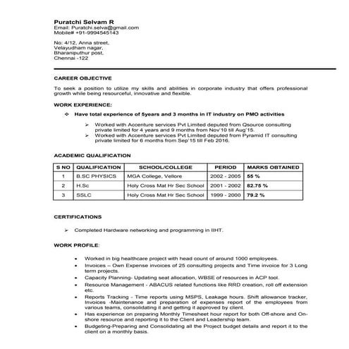 Puratchi Resume - PMO