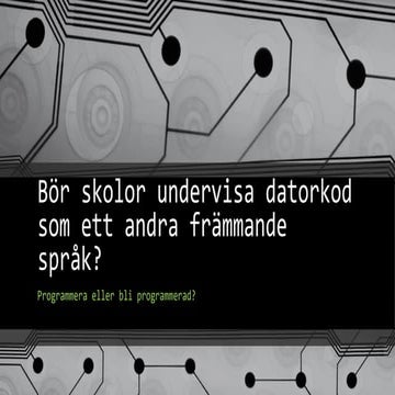 Datorer och programmering | PPTX
