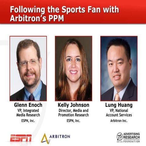 Following the Sports Fan with Arbitron’s PPM