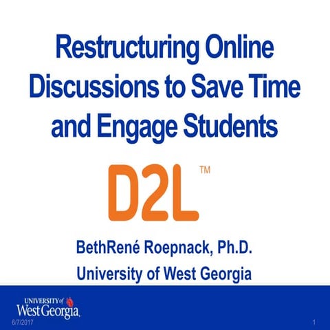 Restructuring Online Discussions to Save Time and Engage Students