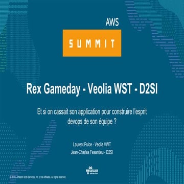 AWS Summit Paris 2017 : Gameday Veolia