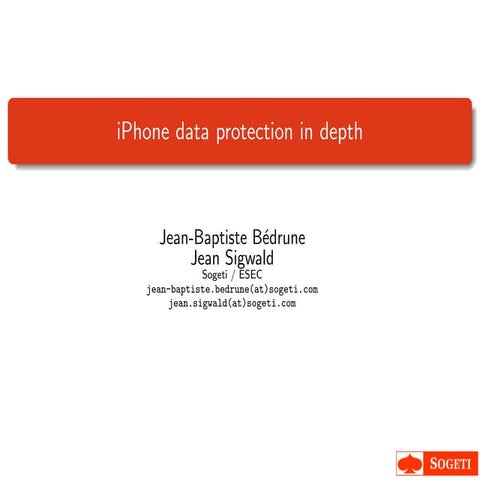  iPhone Data Protection in Depth