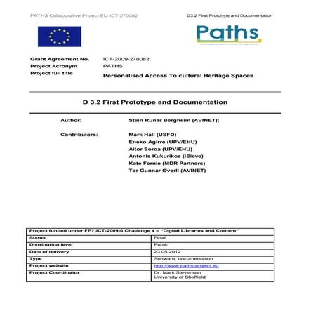 PATHS first paths prototype
