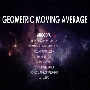 Geometric Moving Average 