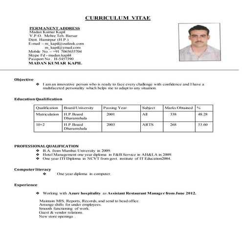 ALI CV | DOC