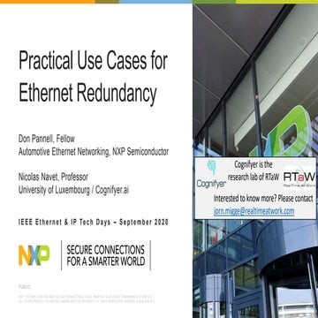 Practical Use Cases for Ethernet Redundancy