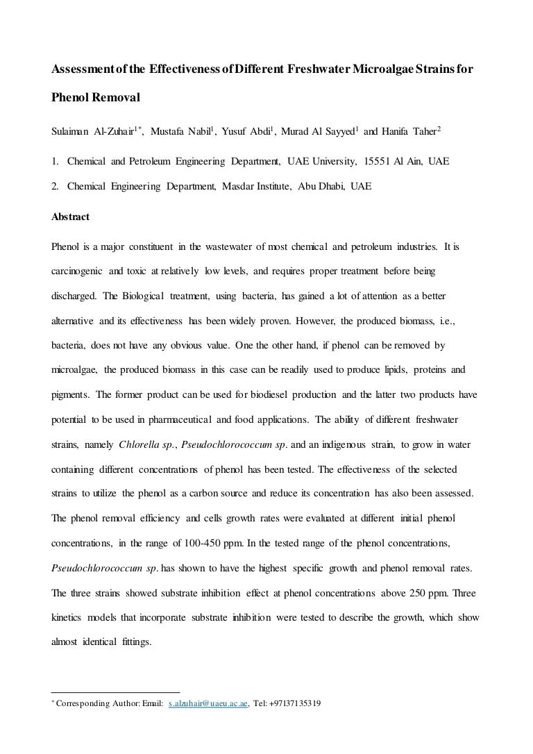 Phenol specification picture
