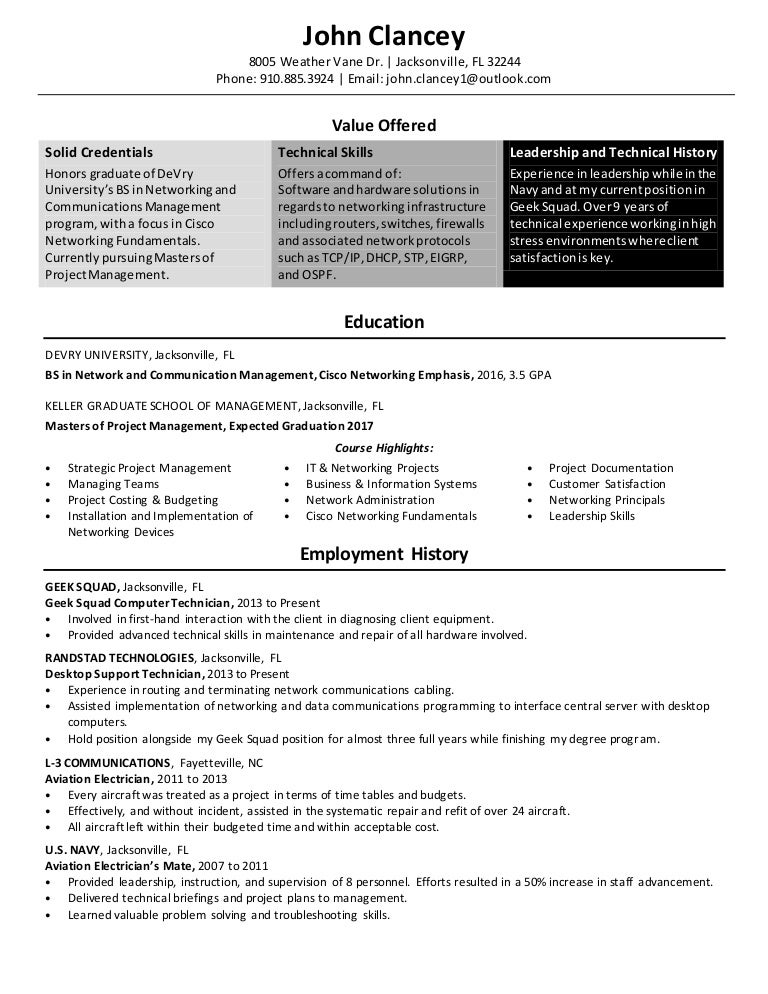 John Clancey Resume