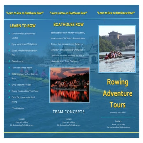Rowing Adventure Brochure